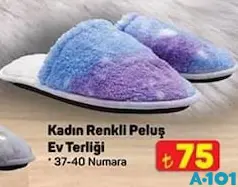 JUNO KADIN RENKLİ PELUŞ EV TERLİĞİ